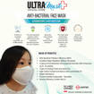 Picture of ULTRAMask (Official Store) K2 3-Ply Anti-Bacterial Kids Face Mask (Age 6 to 8) - (Wholesale/bulk purchase - MOQ 500 pieces) - White